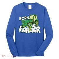 Born To Be A Farmer Tractor Farmer Meaningful Gift Long Sleeve Shirt thumb 0