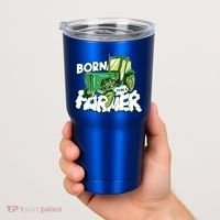 Born To Be A Farmer Tractor Farmer Meaningful Gift Tumbler thumb 2