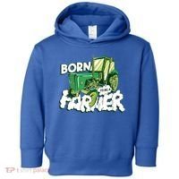 Born To Be A Farmer Tractor Farmer Meaningful Gift Toddler Hoodie thumb 0