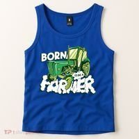 Born To Be A Farmer Tractor Farmer Meaningful Gift Tank Top thumb 2