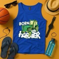 Born To Be A Farmer Tractor Farmer Meaningful Gift Tank Top thumb 4