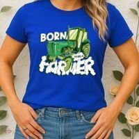 Born To Be A Farmer Tractor Farmer Meaningful Gift Women's T-Shirt thumb 2