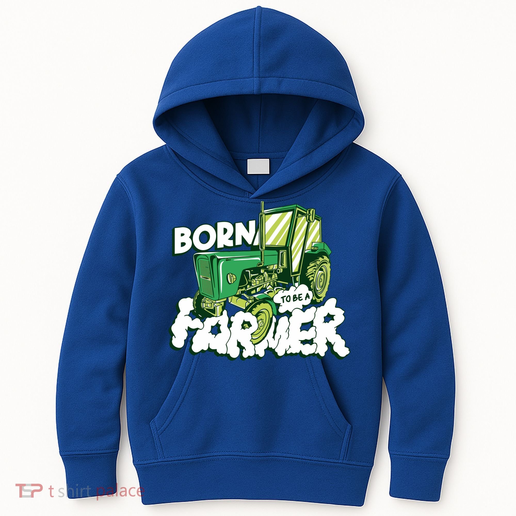 Born To Be A Farmer Tractor Farmer Meaningful Gift Kids Hoodie