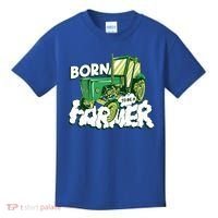 Born To Be A Farmer Tractor Farmer Meaningful Gift Kids T-Shirt thumb 0