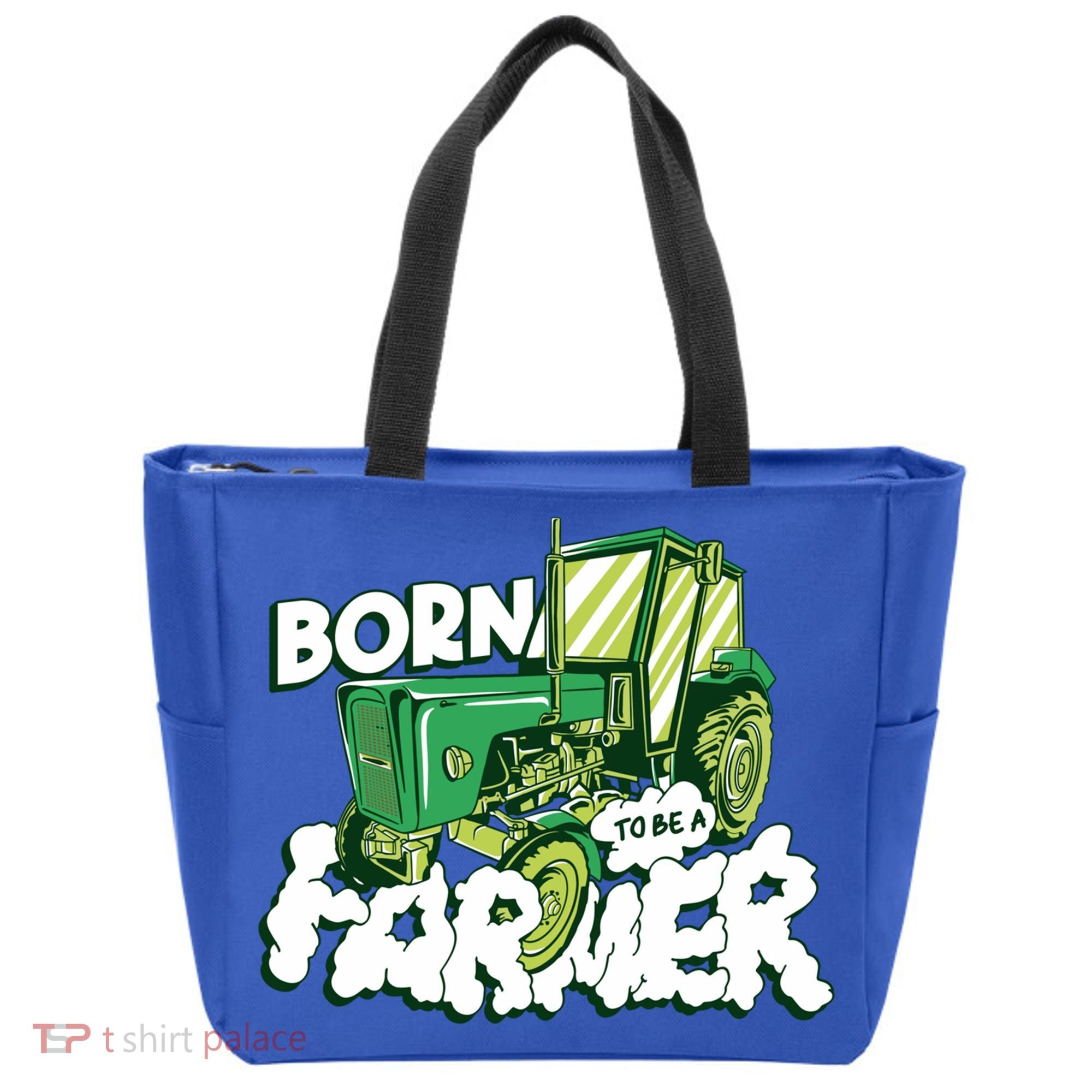 Born To Be A Farmer Tractor Farmer Meaningful Gift Tote Bag