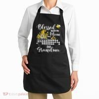 Blessed To Be Called Mom And Grandma Sunflower Gnome Apron thumb 2