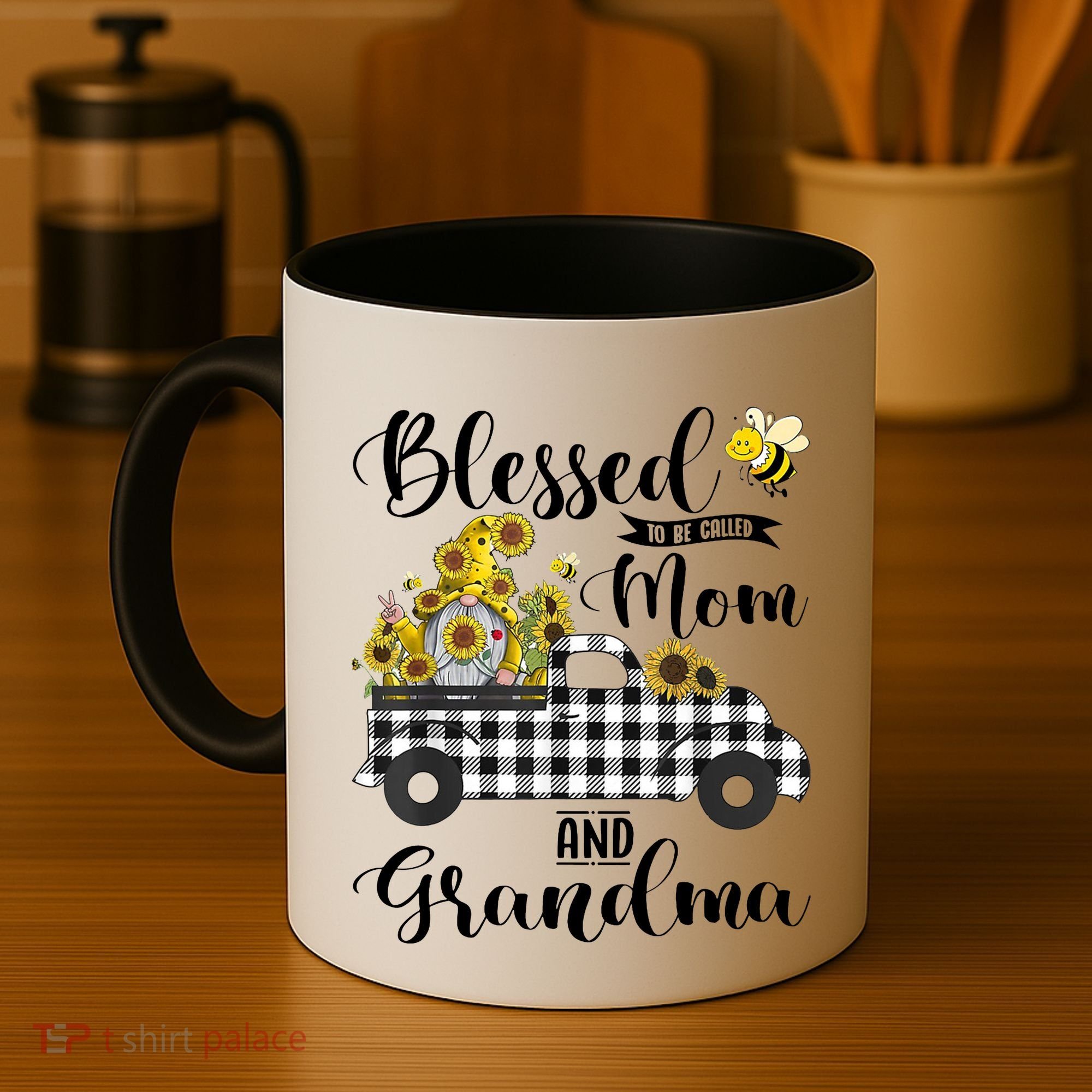 Blessed To Be Called Mom And Grandma Sunflower Gnome Coffee Mug