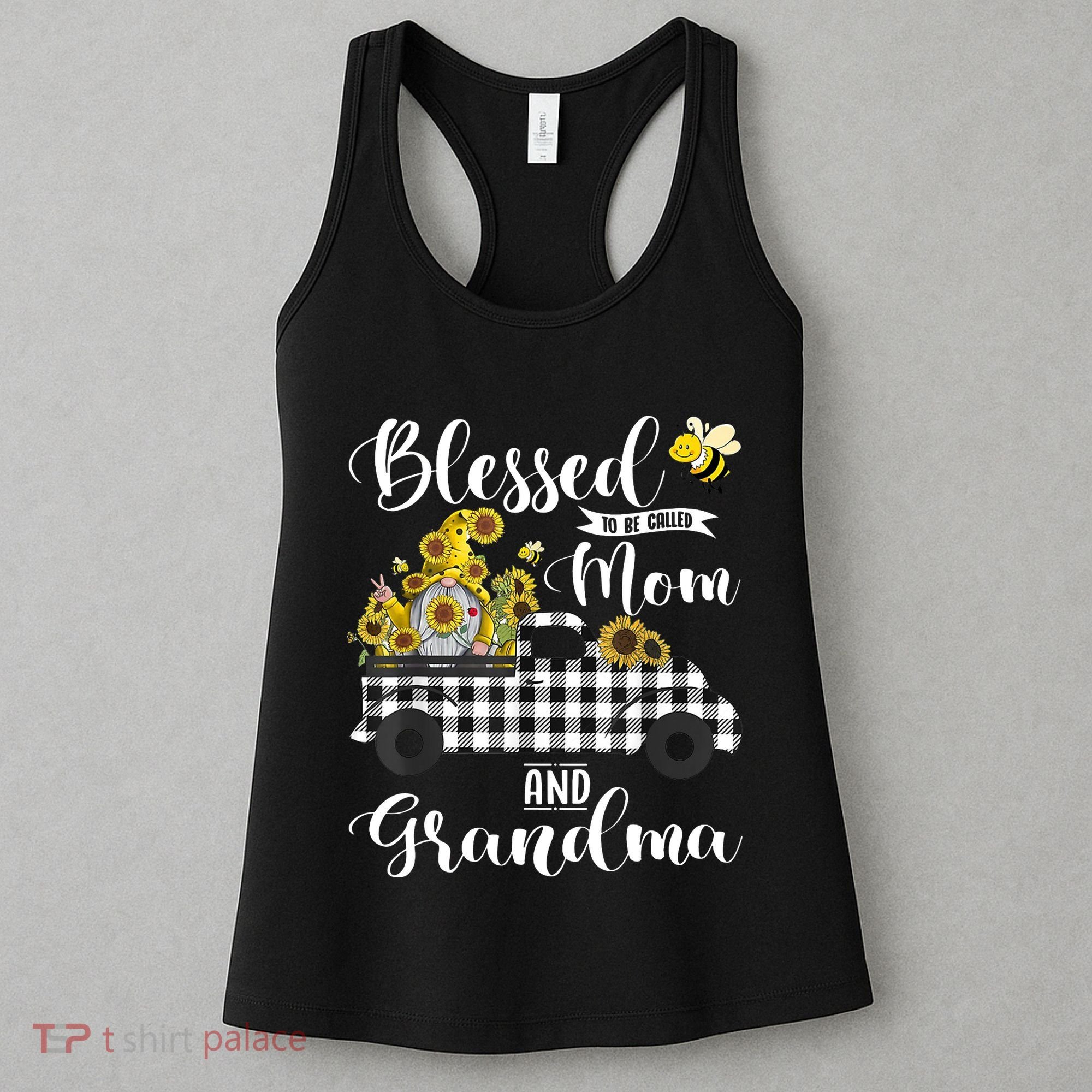 Blessed To Be Called Mom And Grandma Sunflower Gnome Women's Tank Top