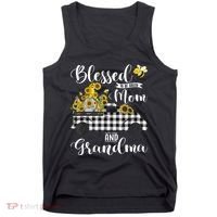 Blessed To Be Called Mom And Grandma Sunflower Gnome Tank Top thumb 0