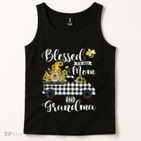 Blessed To Be Called Mom And Grandma Sunflower Gnome Tank Top thumb 2