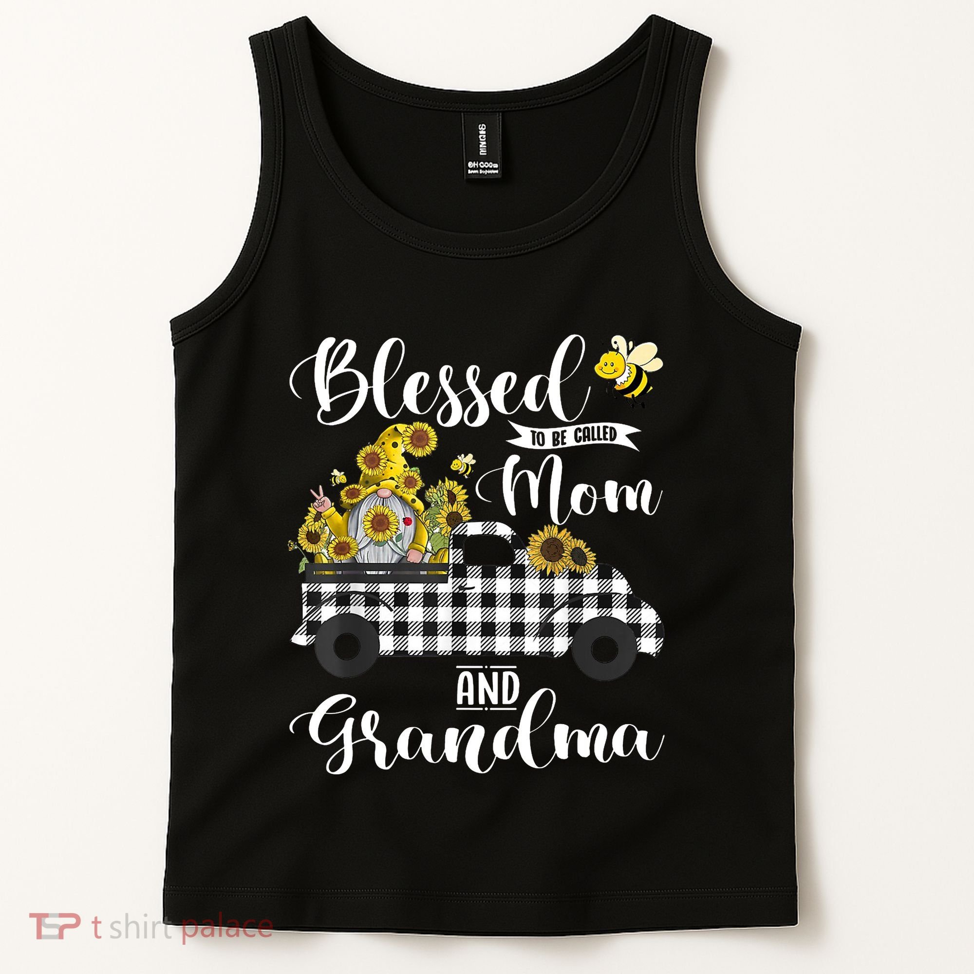 Blessed To Be Called Mom And Grandma Sunflower Gnome Tank Top