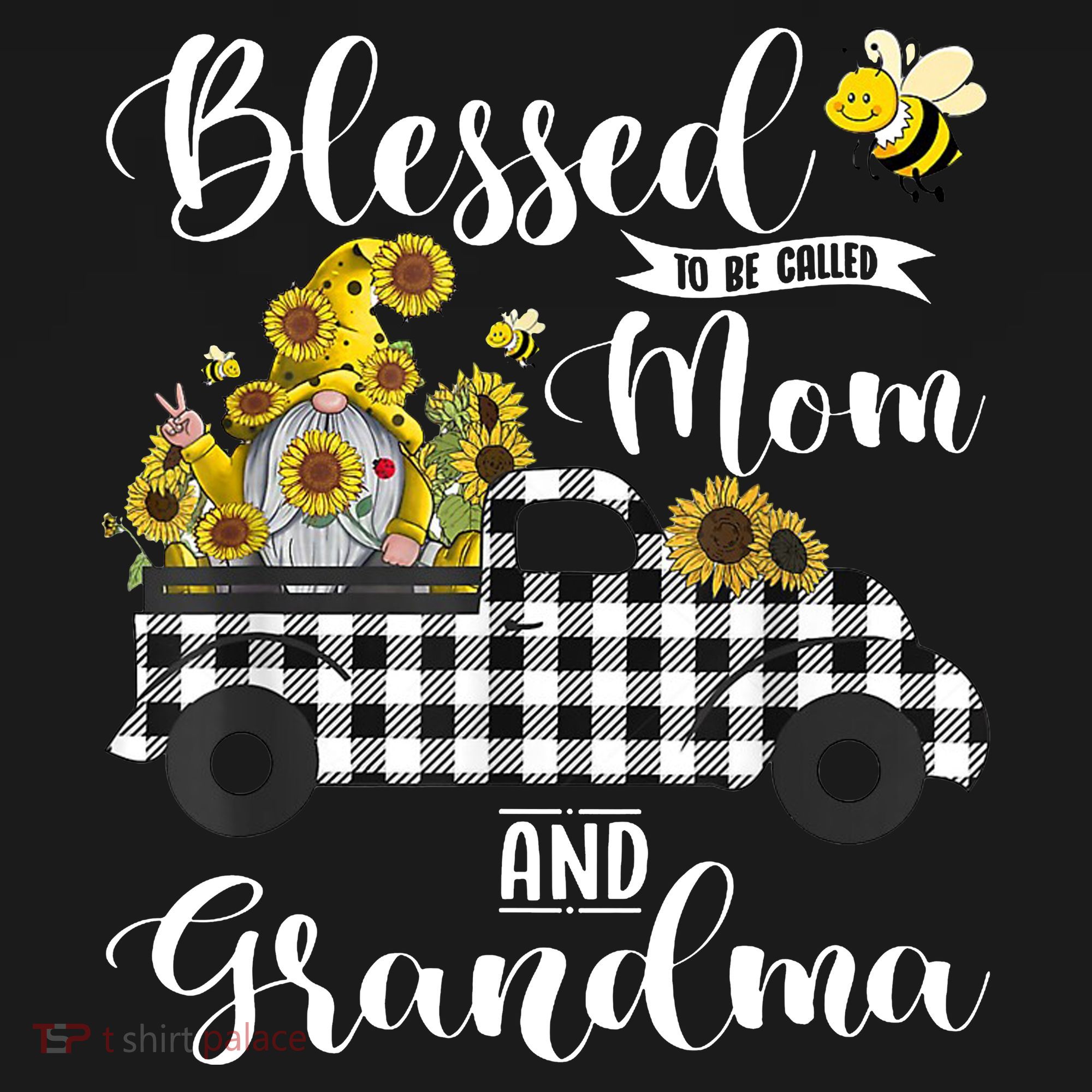 Blessed To Be Called Mom And Grandma Sunflower Gnome Tank Top