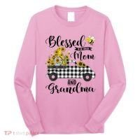 Blessed To Be Called Mom And Grandma Sunflower Gnome Long Sleeve Shirt thumb 0