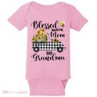 Blessed To Be Called Mom And Grandma Sunflower Gnome Baby Bodysuit thumb 0