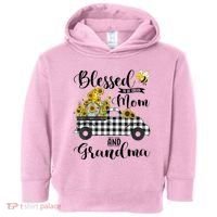 Blessed To Be Called Mom And Grandma Sunflower Gnome Toddler Hoodie thumb 0