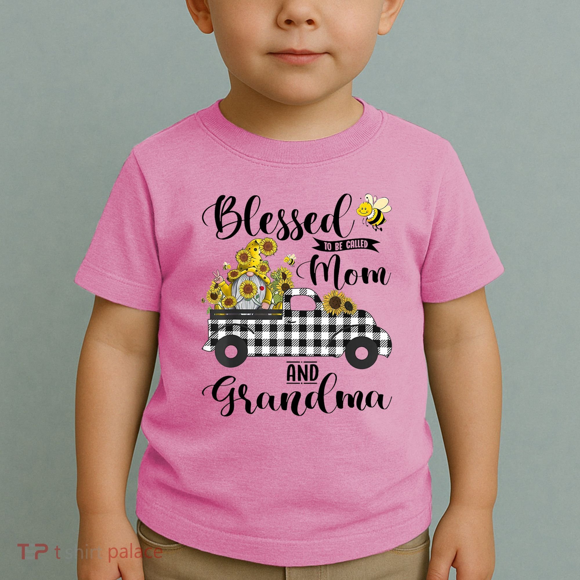 Blessed To Be Called Mom And Grandma Sunflower Gnome Toddler T-Shirt