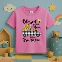Blessed To Be Called Mom And Grandma Sunflower Gnome Toddler T-Shirt thumb 3