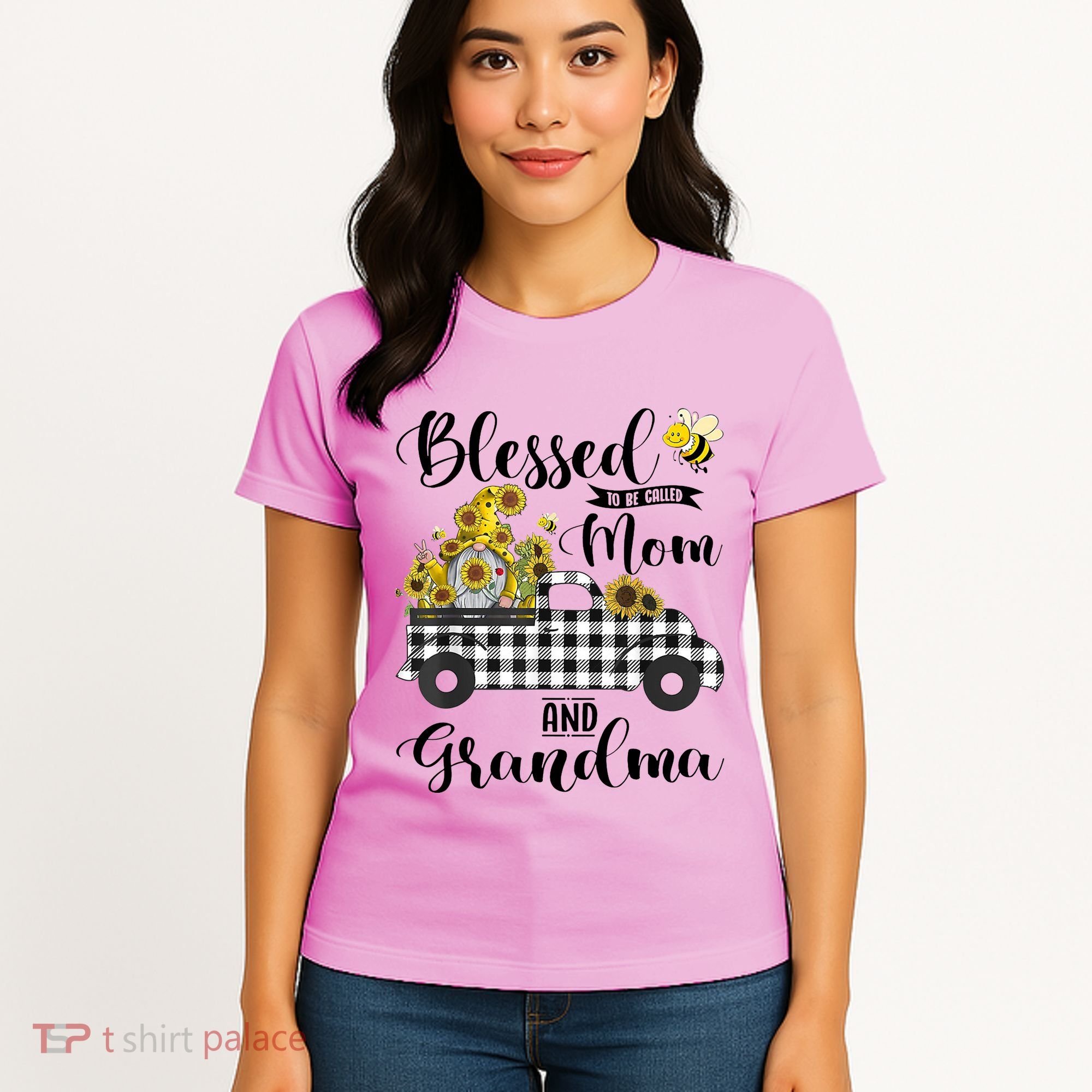 Blessed To Be Called Mom And Grandma Sunflower Gnome Women's T-Shirt