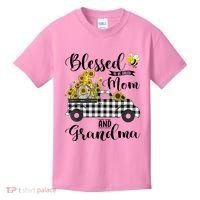 Blessed To Be Called Mom And Grandma Sunflower Gnome Kids T-Shirt thumb 0