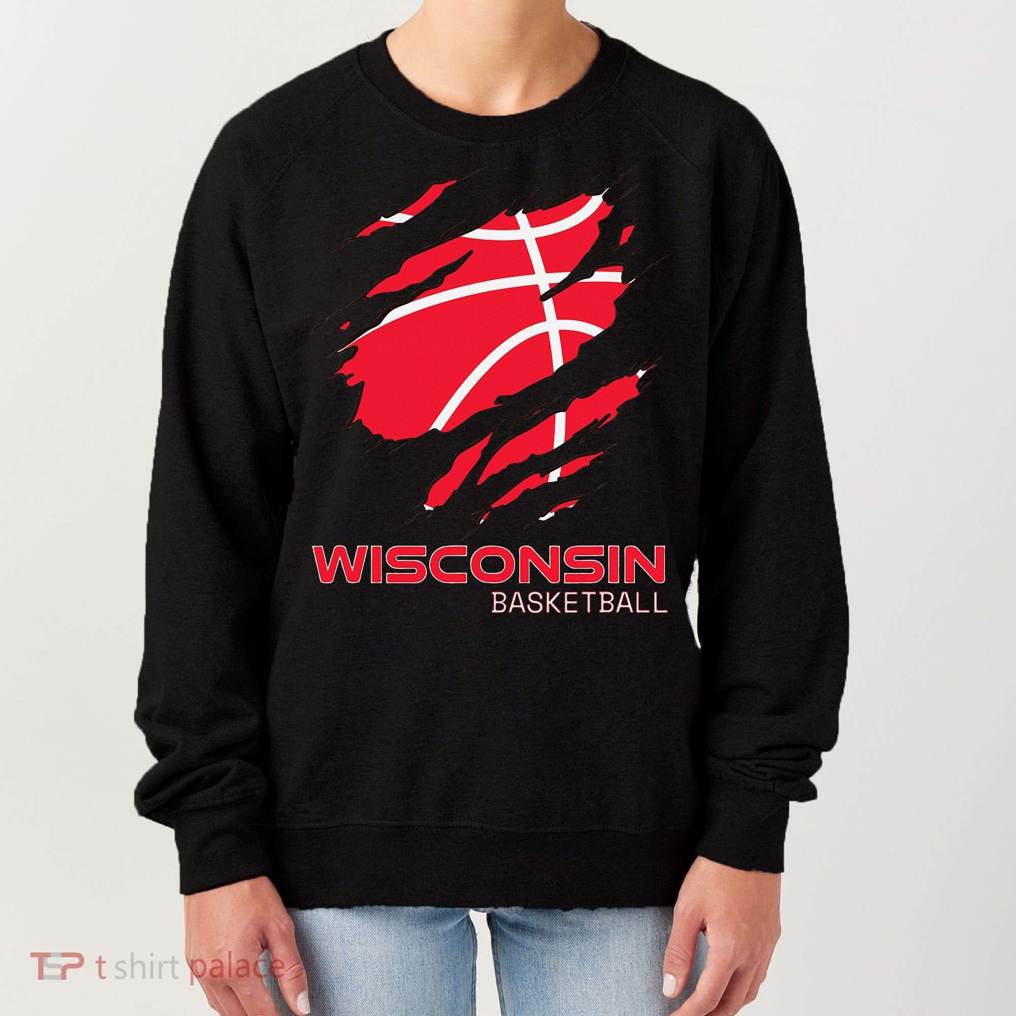 Basketball The Badger State Home Wisconsin Hoops Women's Sweatshirt