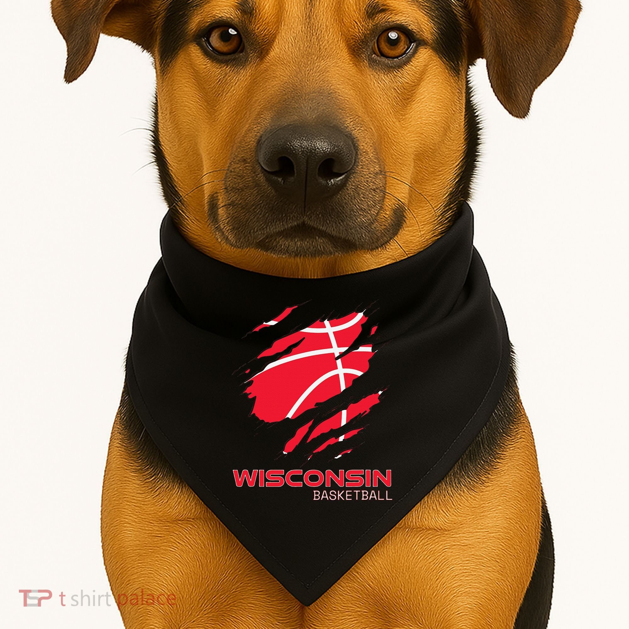 Basketball The Badger State Home Wisconsin Hoops USA-Made Doggie Bandana
