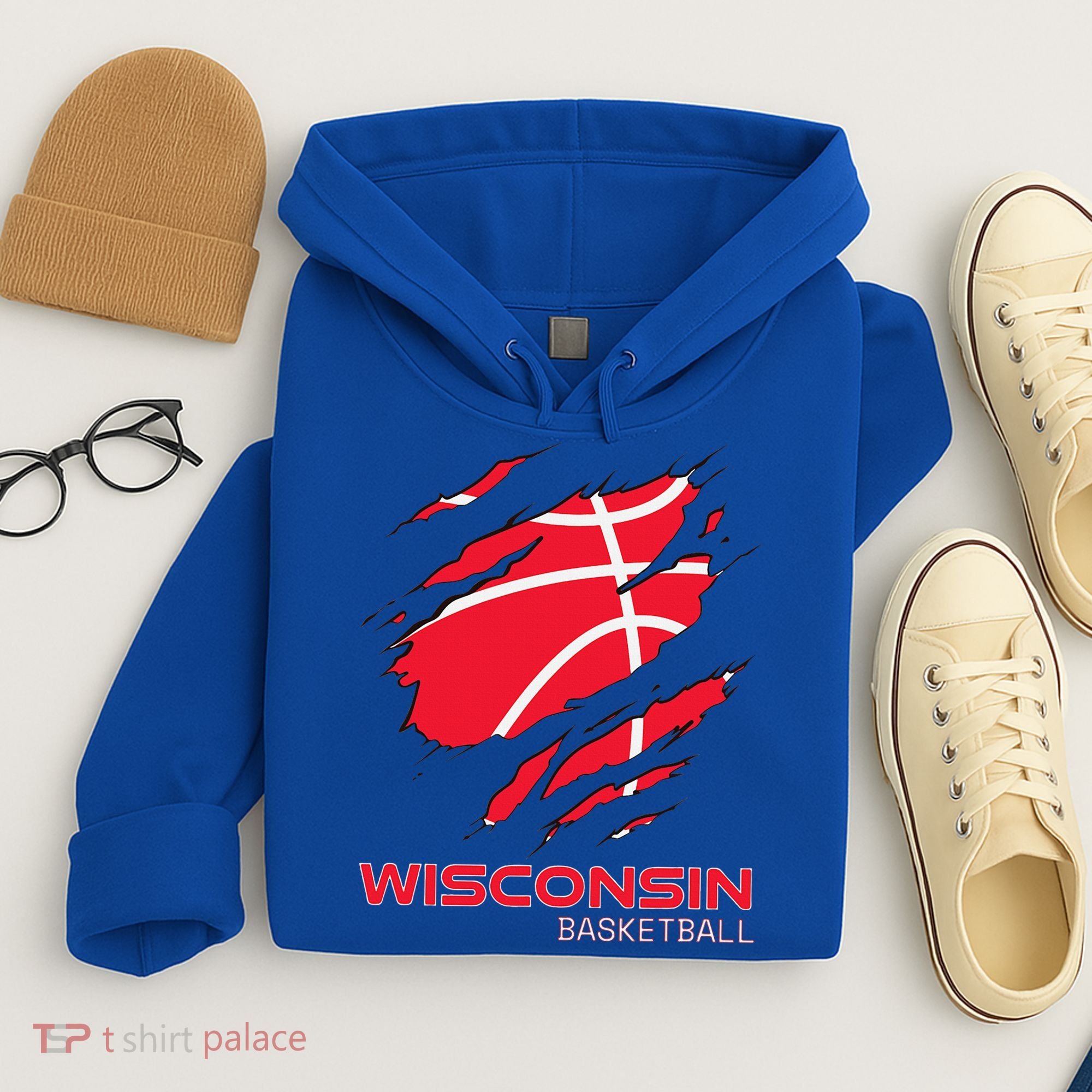 Basketball The Badger State Home Wisconsin Hoops Hoodie
