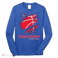 Basketball The Badger State Home Wisconsin Hoops Long Sleeve Shirt thumb 0