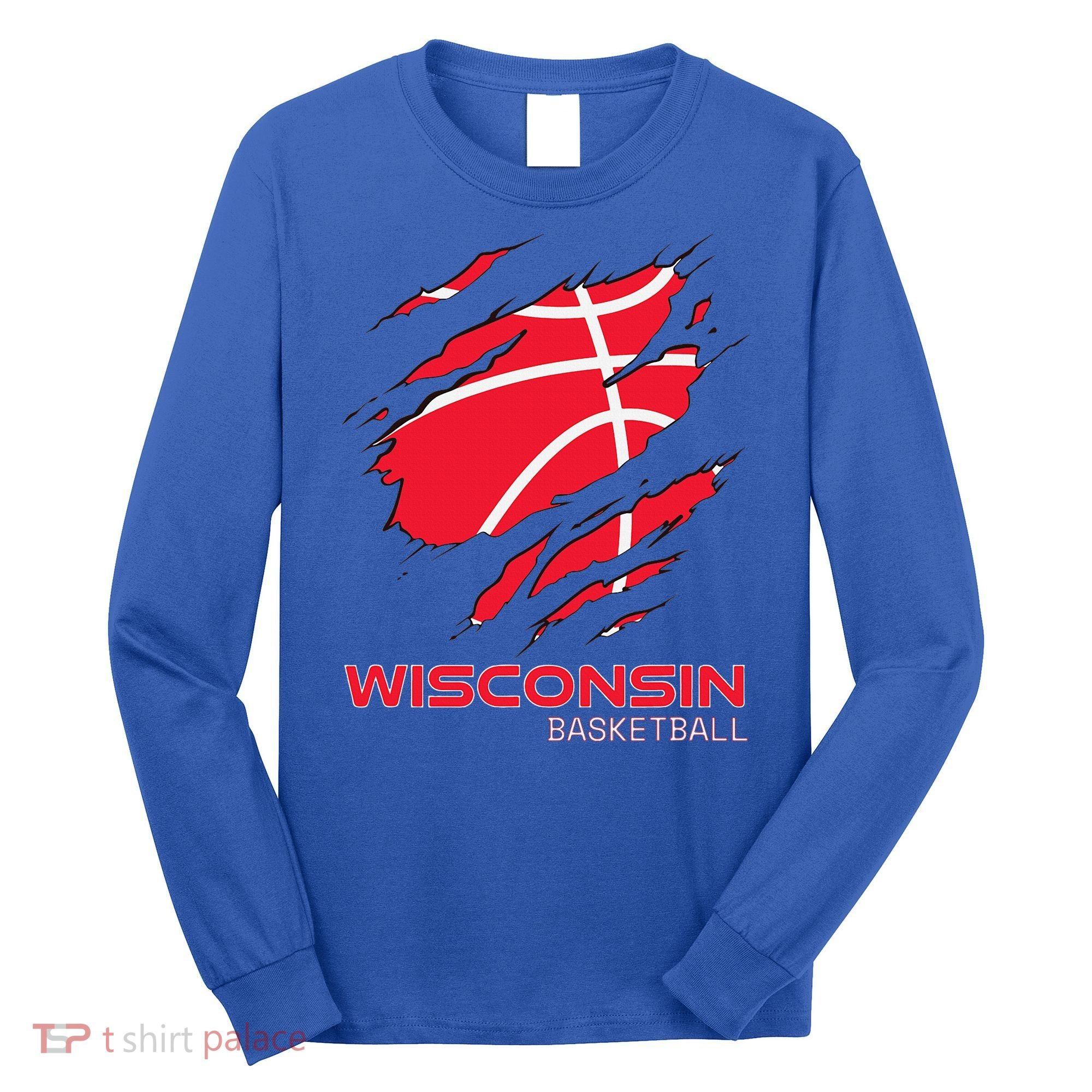 Basketball The Badger State Home Wisconsin Hoops Long Sleeve Shirt