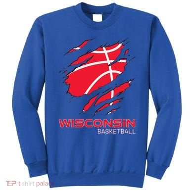 Basketball The Badger State Home Wisconsin Hoops Sweatshirt