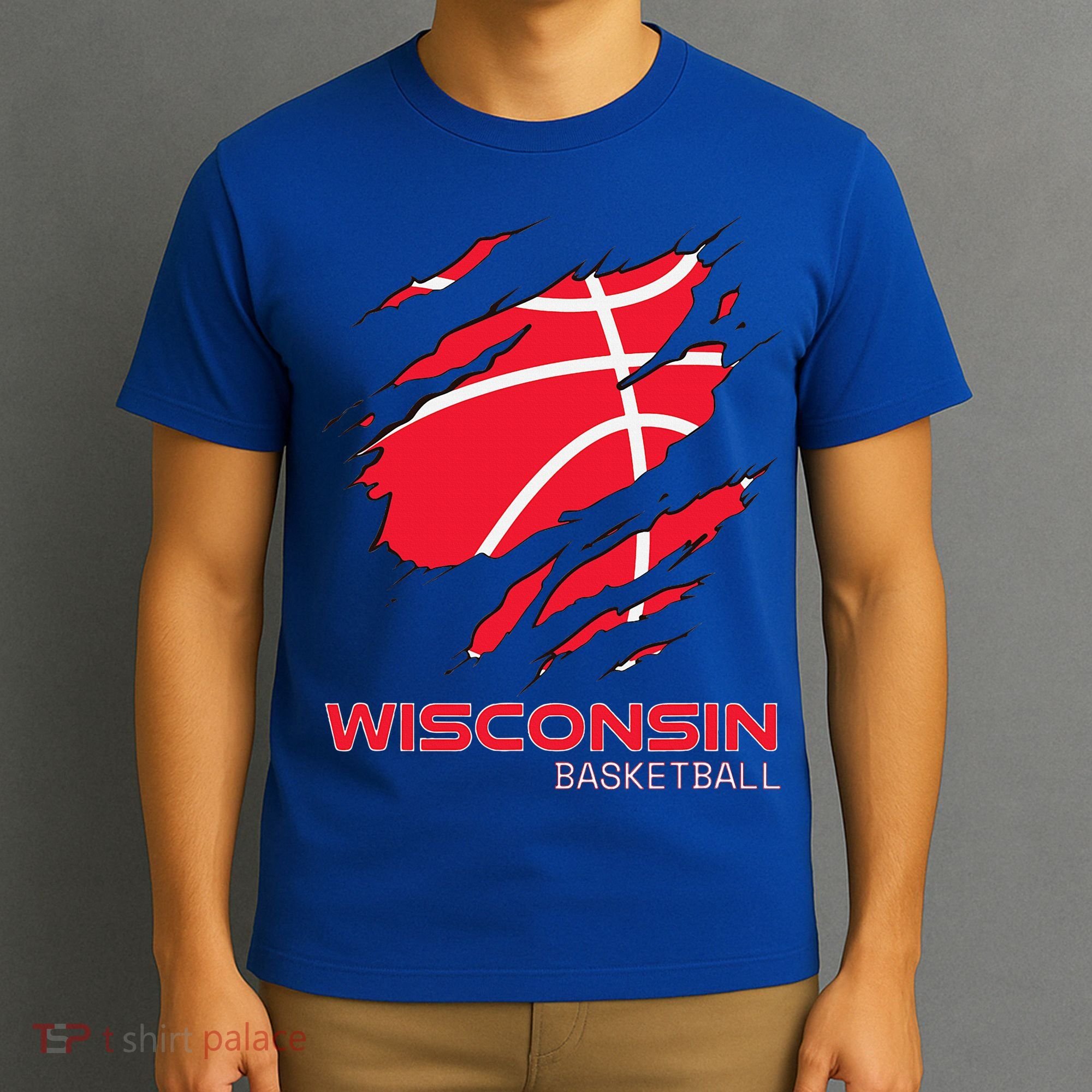 Basketball The Badger State Home Wisconsin Hoops T-Shirt