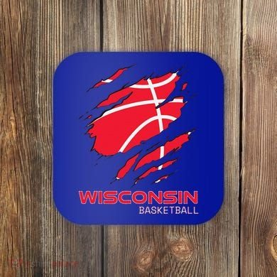 Basketball The Badger State Home Wisconsin Hoops Coaster