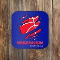 Basketball The Badger State Home Wisconsin Hoops Coaster thumb 0