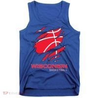 Basketball The Badger State Home Wisconsin Hoops Tank Top thumb 0