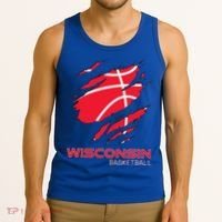Basketball The Badger State Home Wisconsin Hoops Tank Top thumb 3