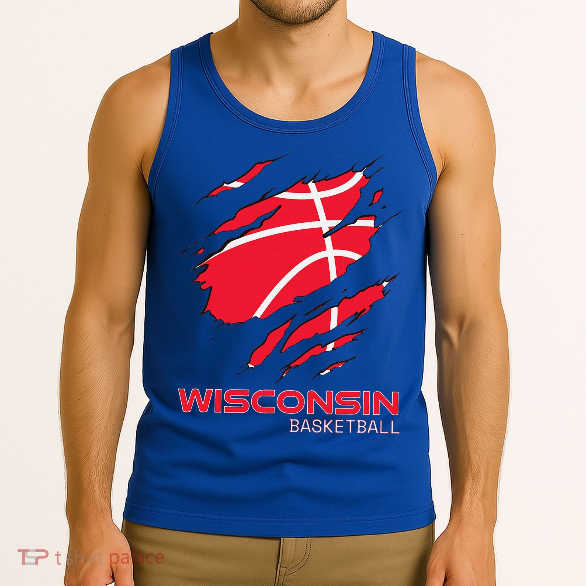 Basketball The Badger State Home Wisconsin Hoops Tank Top