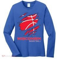 Basketball The Badger State Home Wisconsin Hoops Women's Long Sleeve Shirt thumb 0