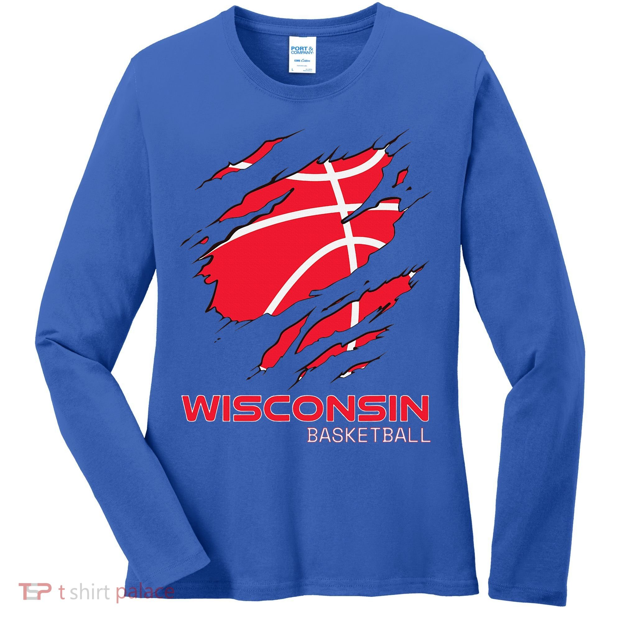 Basketball The Badger State Home Wisconsin Hoops Women's Long Sleeve Shirt