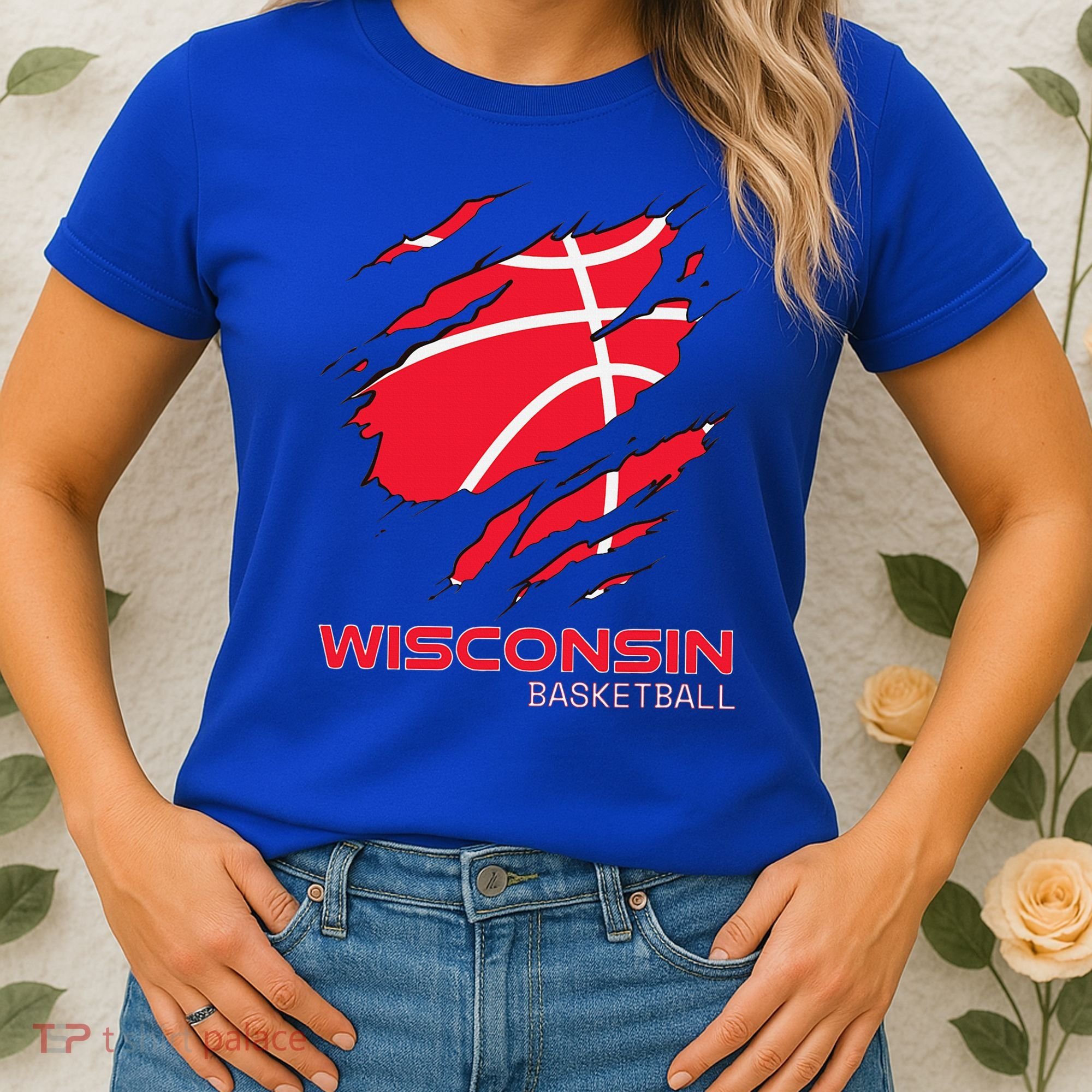 Basketball The Badger State Home Wisconsin Hoops Women's T-Shirt