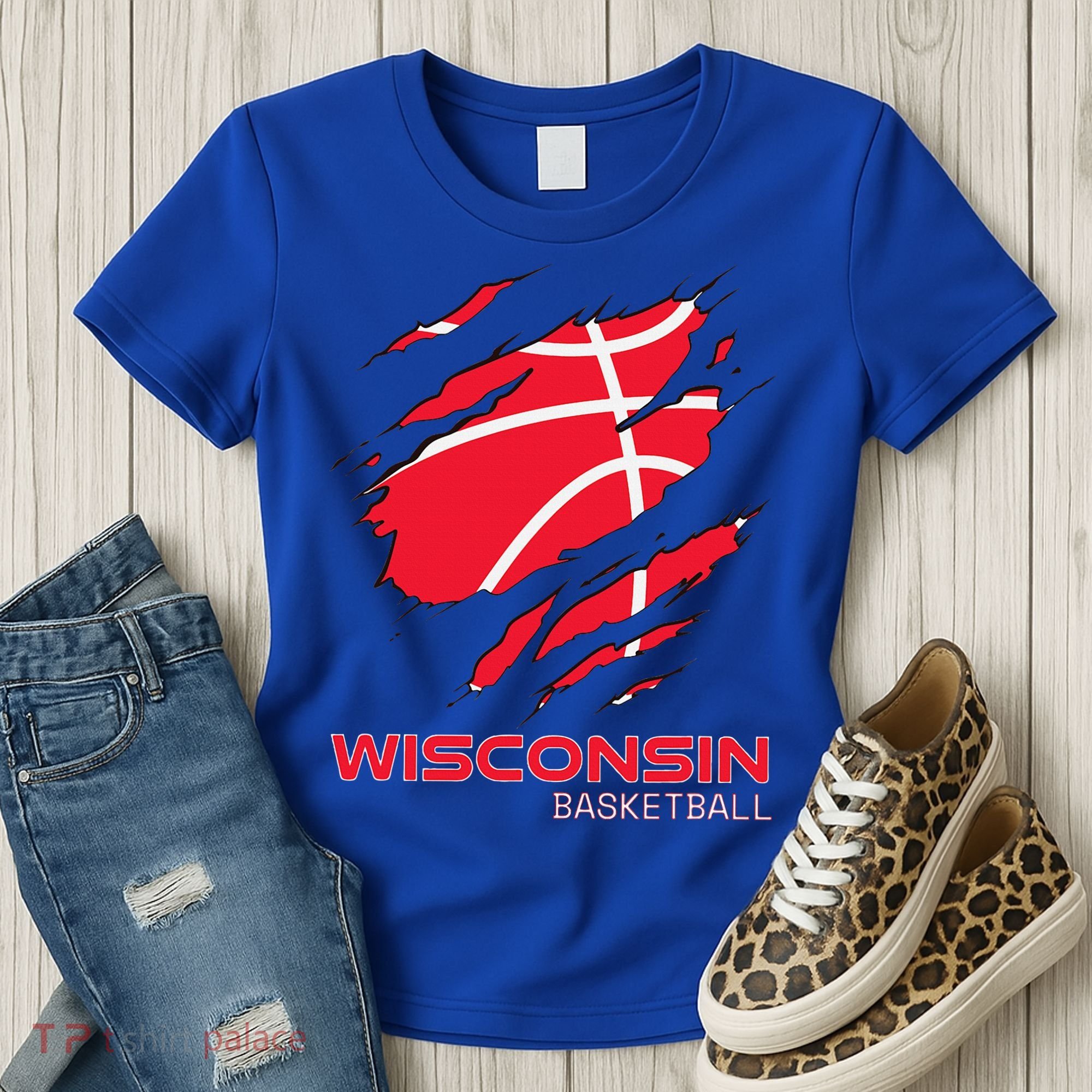 Basketball The Badger State Home Wisconsin Hoops Women's T-Shirt