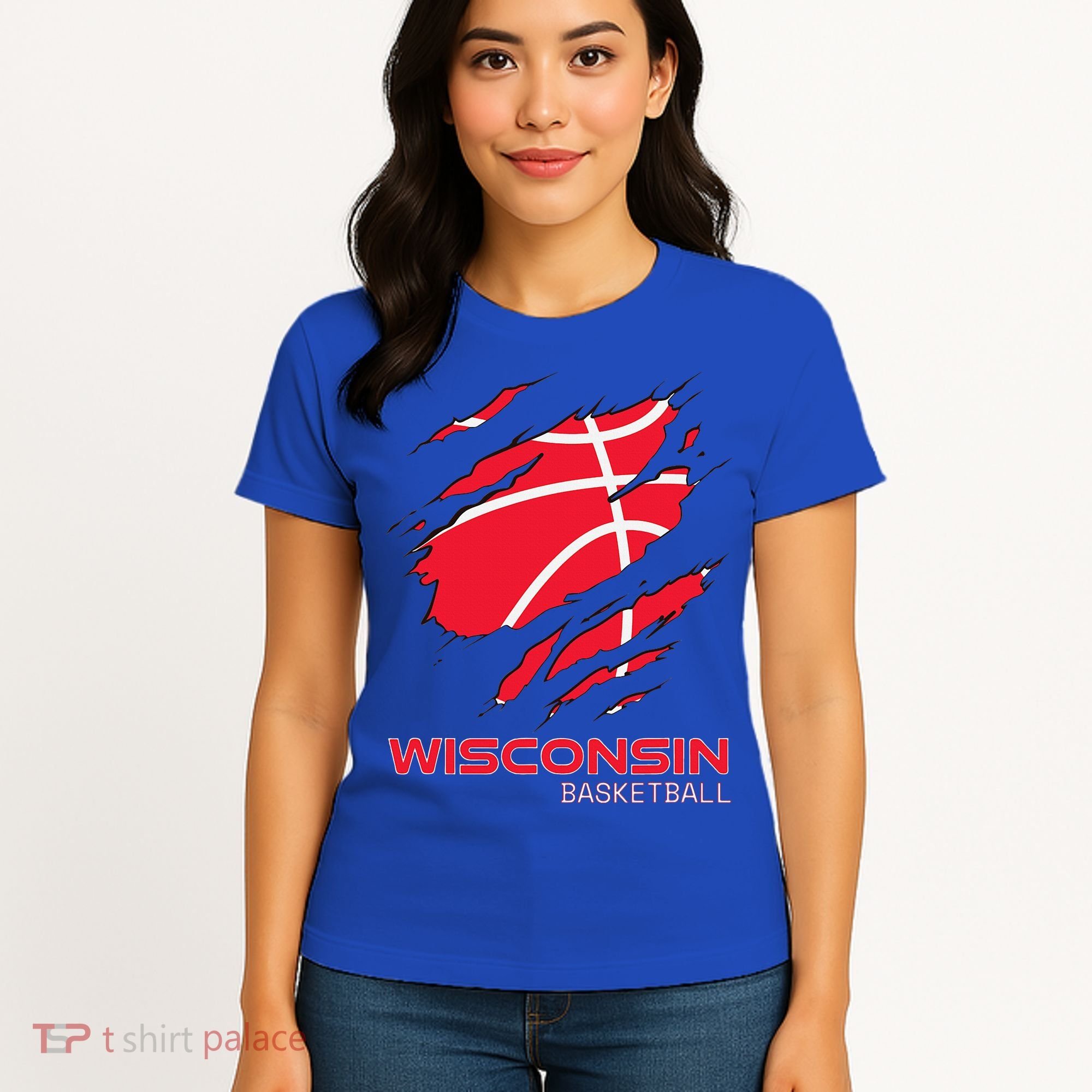 Basketball The Badger State Home Wisconsin Hoops Women's T-Shirt