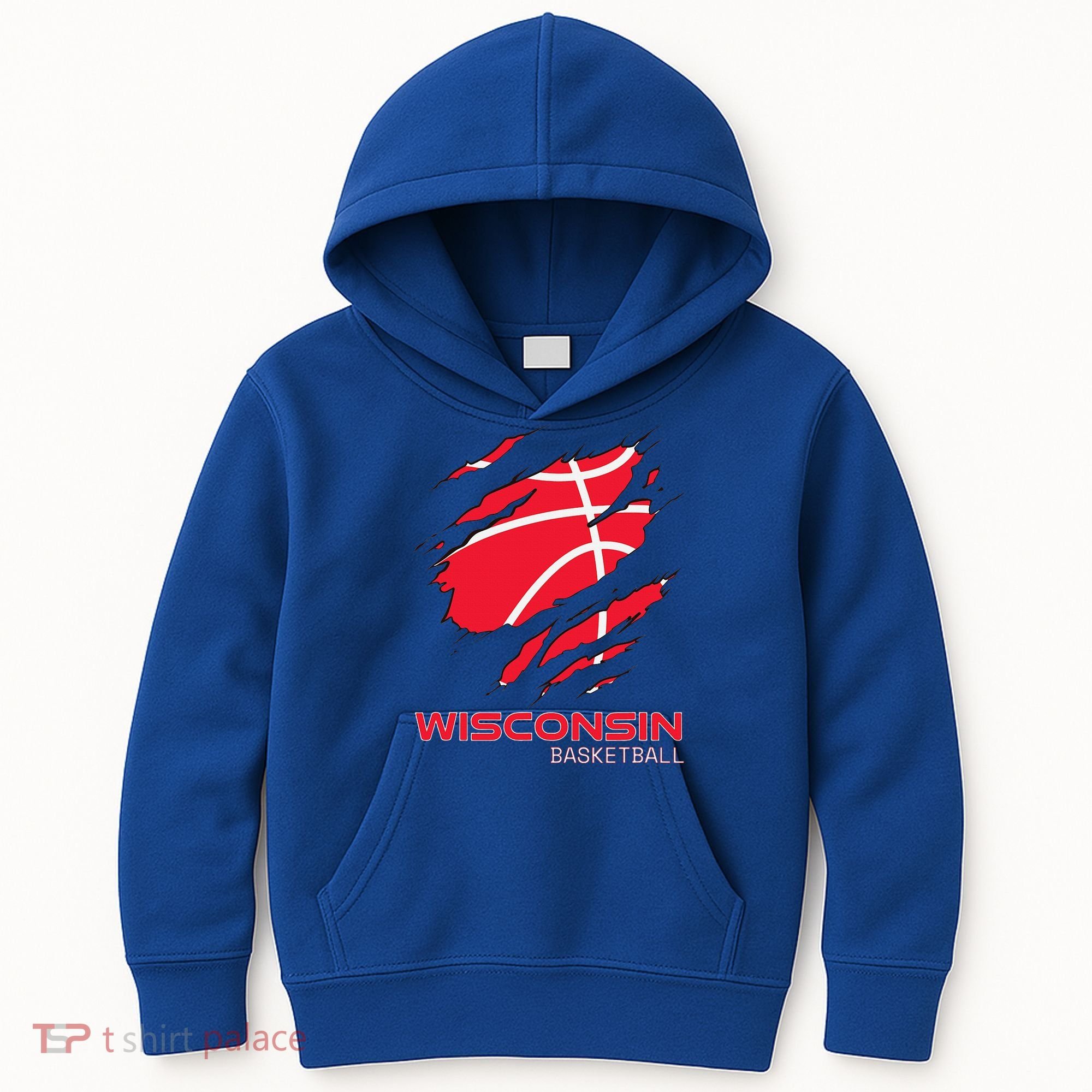 Basketball The Badger State Home Wisconsin Hoops Kids Hoodie