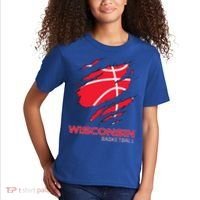 Basketball The Badger State Home Wisconsin Hoops Kids T-Shirt thumb 2