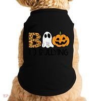Boo To Bullying Ghost Pumpkin Orange Anti Bully Unity Day Doggie Tank thumb 0