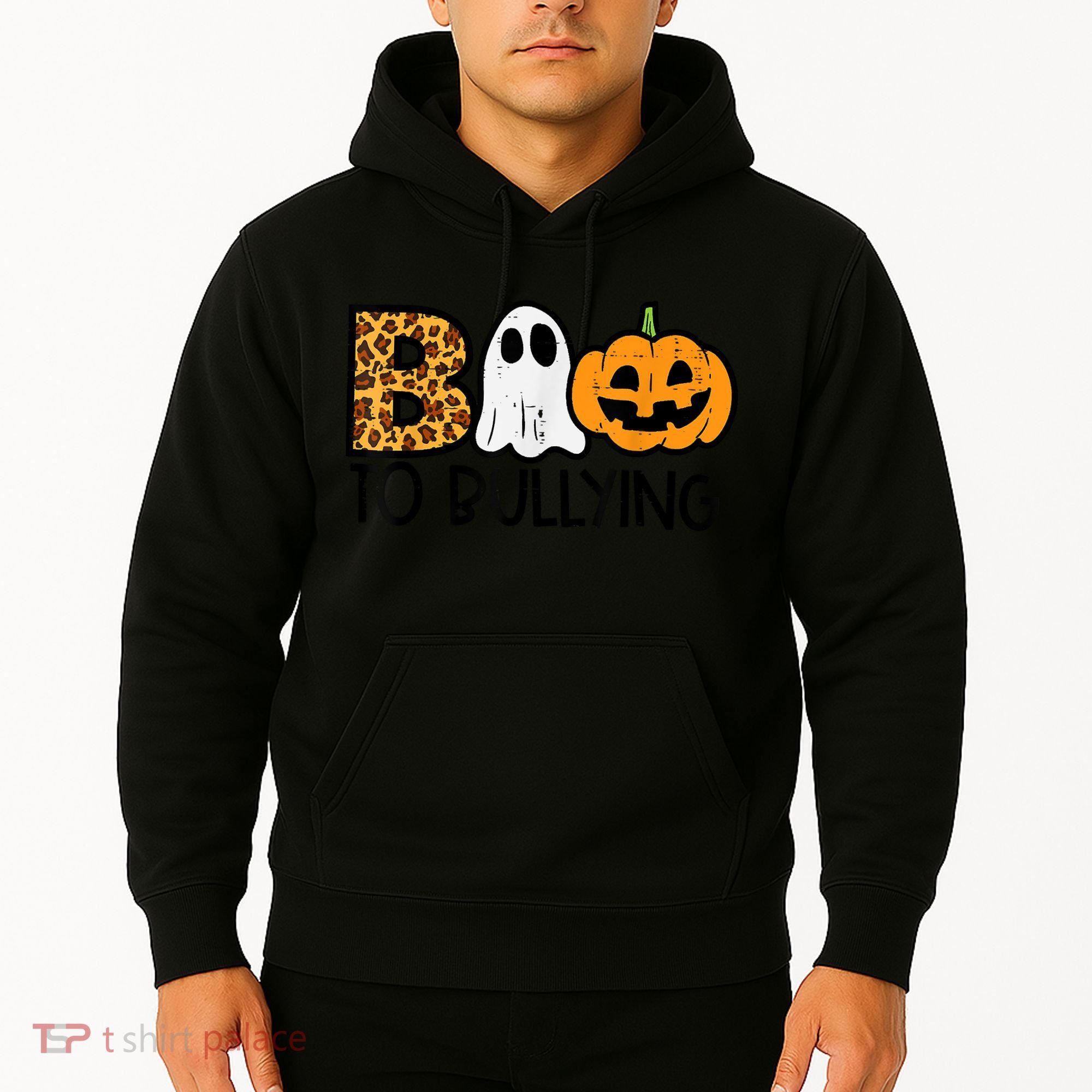 Boo To Bullying Ghost Pumpkin Orange Anti Bully Unity Day Hoodie