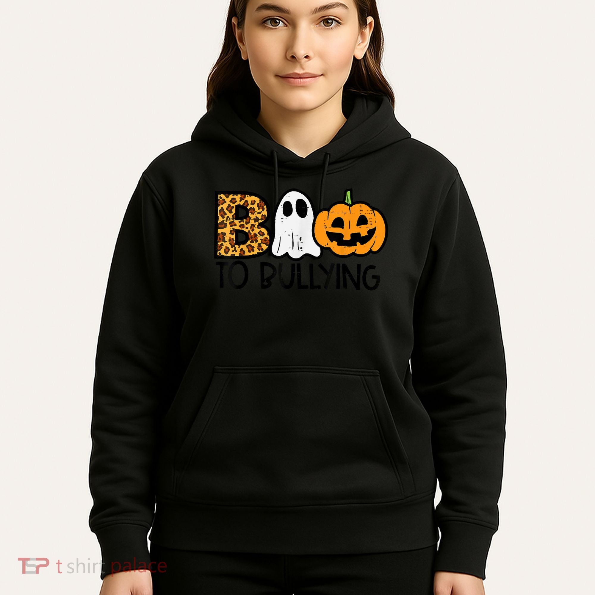 Boo To Bullying Ghost Pumpkin Orange Anti Bully Unity Day Hoodie