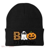 Boo To Bullying Ghost Pumpkin Orange Anti Bully Unity Day Beanie thumb 0