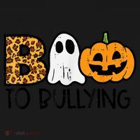 Boo To Bullying Ghost Pumpkin Orange Anti Bully Unity Day Women's Hoodie thumb 2