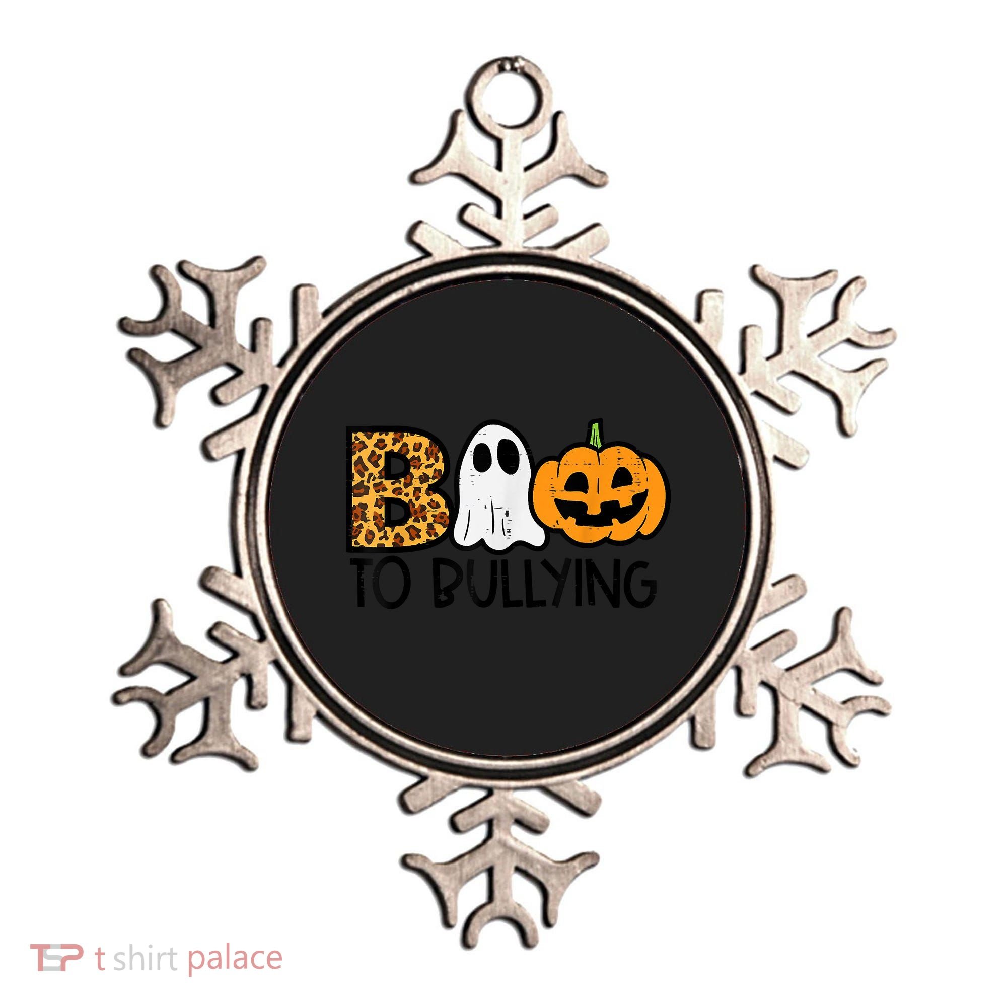 Boo To Bullying Ghost Pumpkin Orange Anti Bully Unity Day Ornament