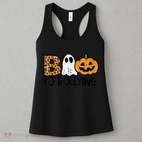 Boo To Bullying Ghost Pumpkin Orange Anti Bully Unity Day Women's Tank Top thumb 3