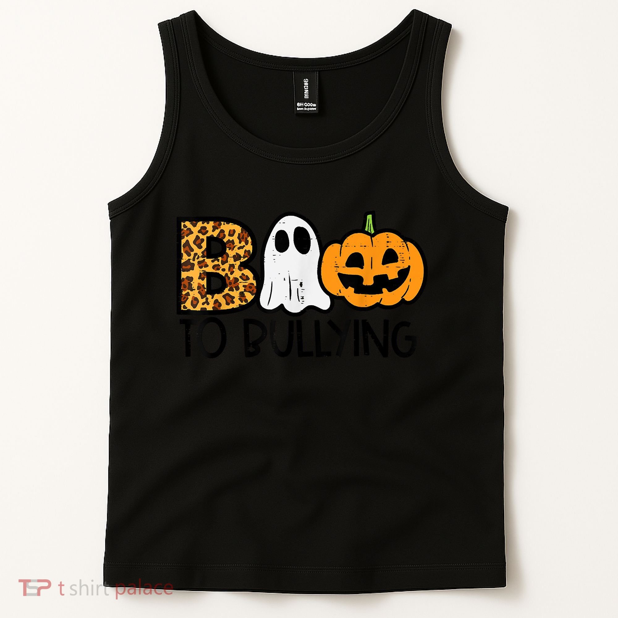 Boo To Bullying Ghost Pumpkin Orange Anti Bully Unity Day Tank Top